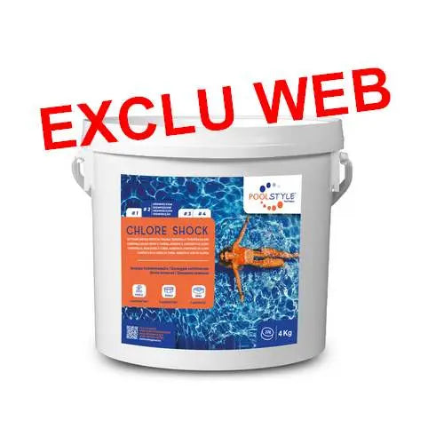 CHLORE CHOC PASTILLES 20 G SCEAU 4KG - Ferte Piscines : Pisciniste Aube - Troyes Aube