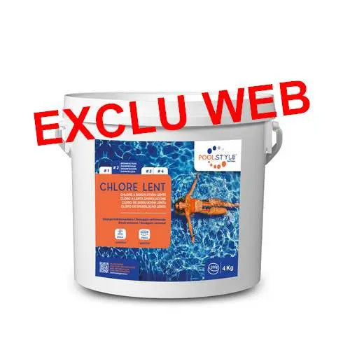 CHLORE LENT GALET 250 G SCEAU 4KG - Ferte Piscines : Pisciniste Aube - Troyes Aube